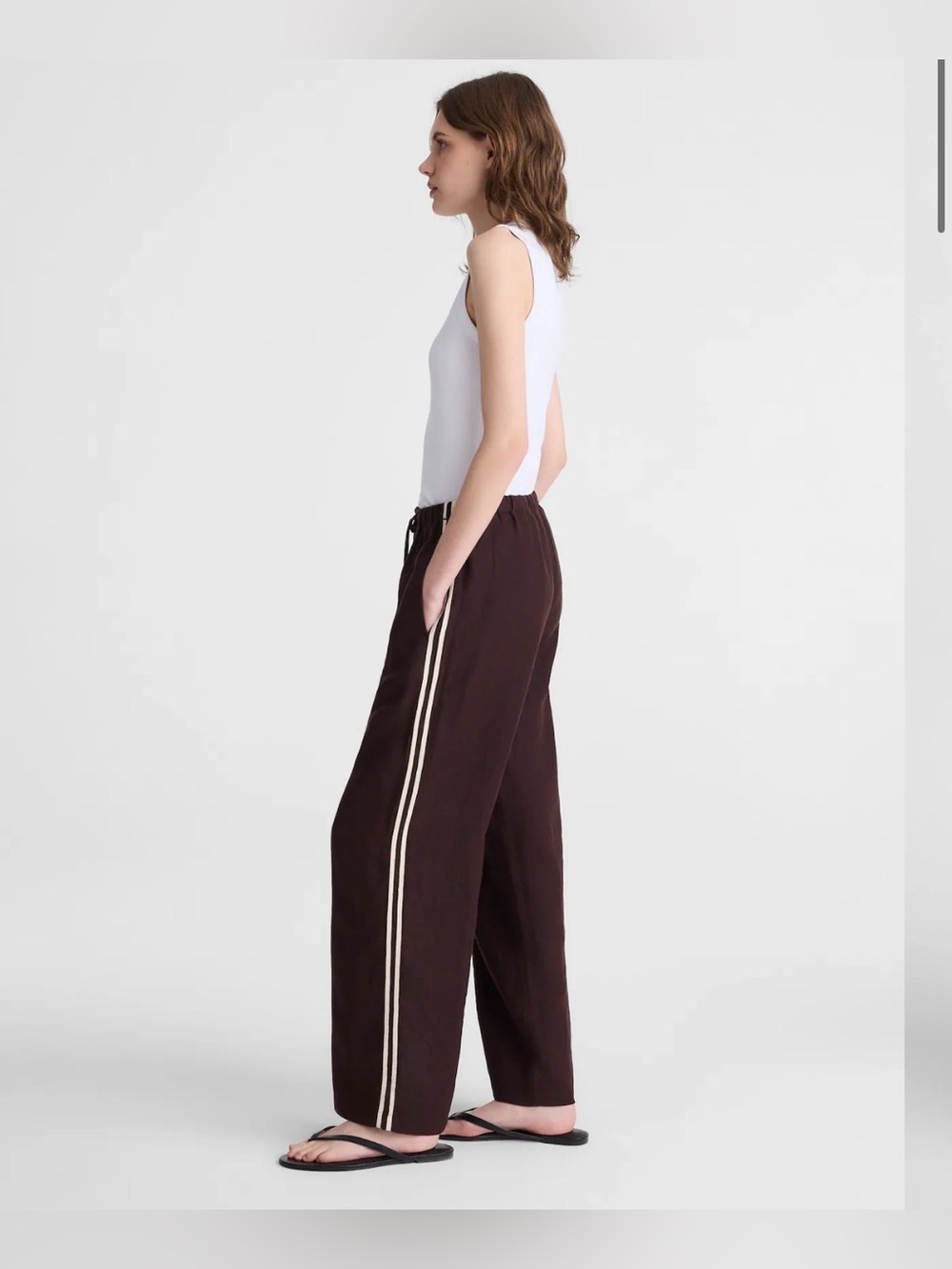 Madewell pull on pants 100% linen track pants
